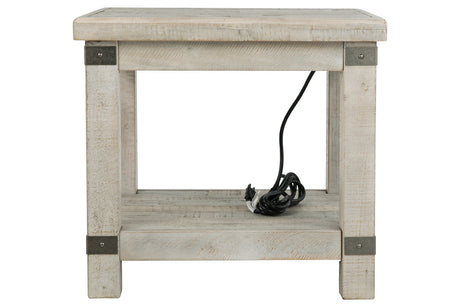 Carynhurst White Wash Gray End Table from Ashley - Luna Furniture