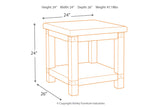 Carynhurst White Wash Gray End Table from Ashley - Luna Furniture