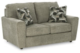 Cascilla Pewter Loveseat from Ashley - Luna Furniture