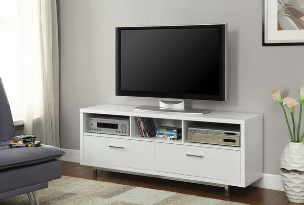 Casey White 2-Drawer Rectangular TV Console