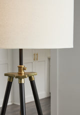 Cashner Black/Gold Finish Floor Lamp from Ashley - Luna Furniture