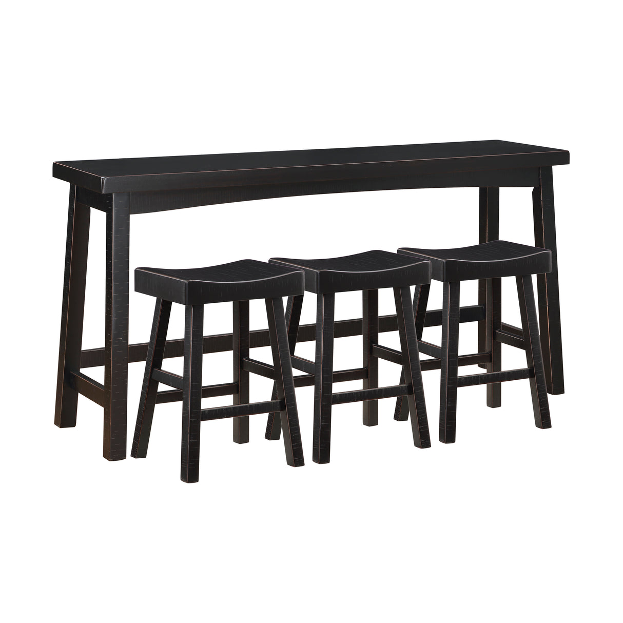 Caspian Black 4-Piece Counter Height Set from Homelegance - Luna Furniture