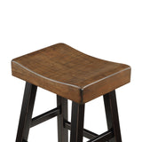 Caspian Black/Brown 4-Piece Pub Height Set from Homelegance - Luna Furniture