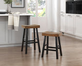 Caspian Black/Brown Counter Height Stool, Set of 2 from Homelegance - Luna Furniture