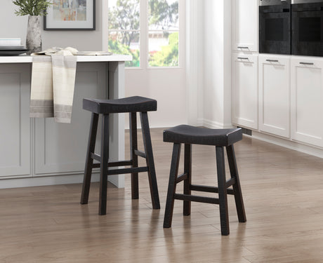 Caspian Black Counter Height Stool, Set of 2 from Homelegance - Luna Furniture