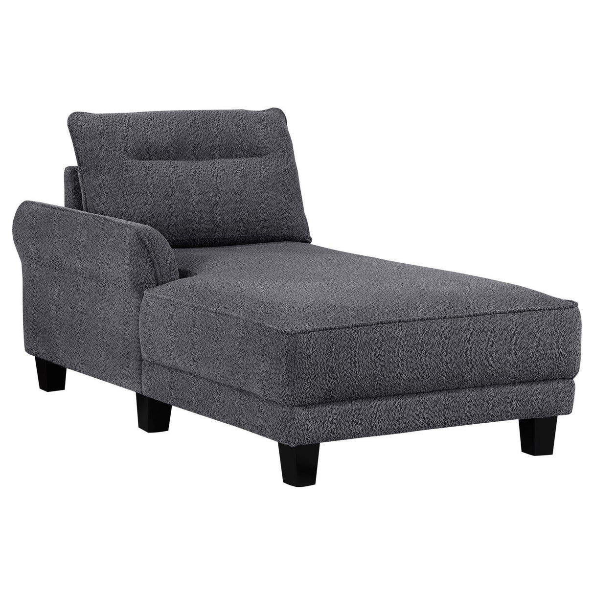 Caspian Gray Upholstered Curved Arms Sectional Sofa from Coaster - Luna Furniture