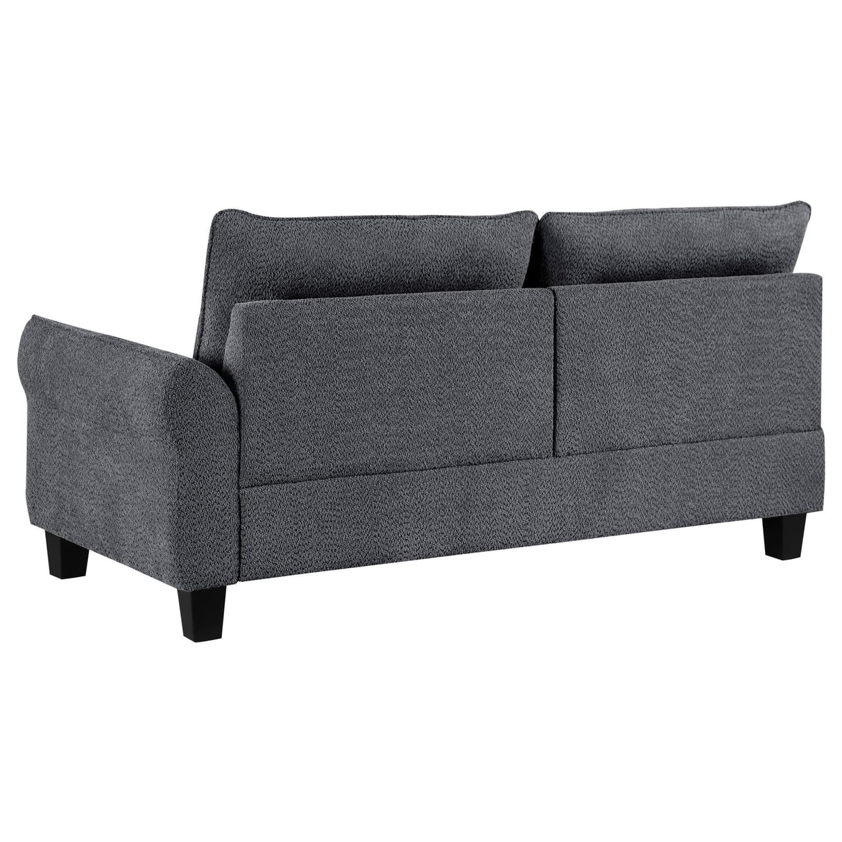 Caspian Gray Upholstered Curved Arms Sectional Sofa from Coaster - Luna Furniture