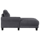 Caspian Gray Upholstered Curved Arms Sectional Sofa from Coaster - Luna Furniture