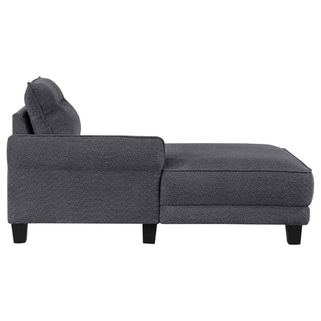 Caspian Gray Upholstered Curved Arms Sectional Sofa from Coaster - Luna Furniture