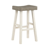 Caspian White/Coffee 4-Piece Pub Height Set from Homelegance - Luna Furniture