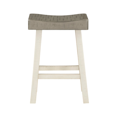 Caspian White/Coffee Counter Height Stool, Set of 2 from Homelegance - Luna Furniture