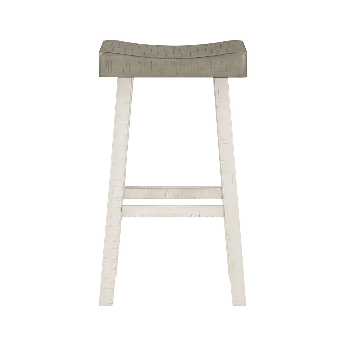 Caspian White/Coffee Pub Height Stool, Set of 2 from Homelegance - Luna Furniture