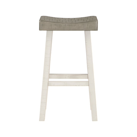 Caspian White/Coffee Pub Height Stool, Set of 2 from Homelegance - Luna Furniture