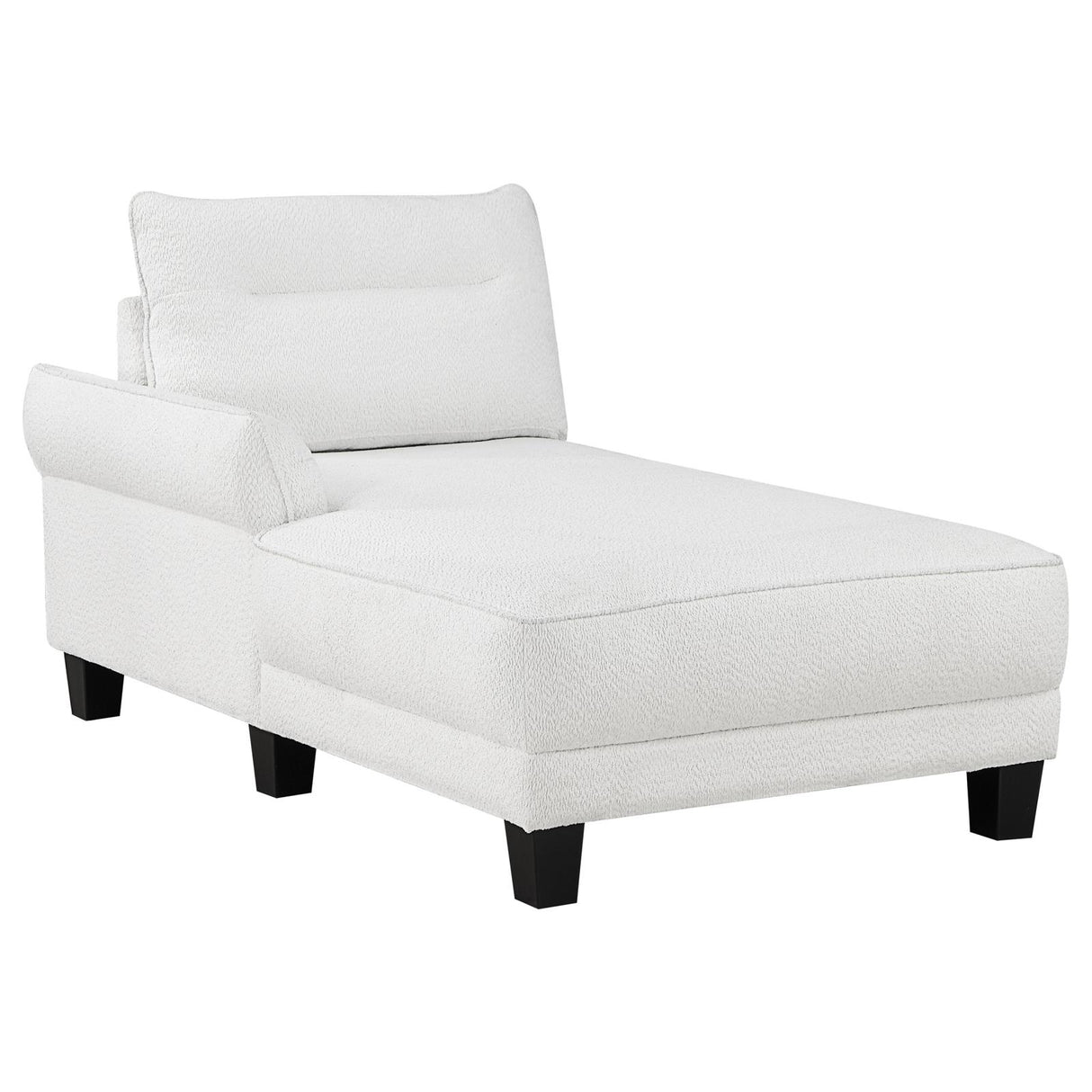 Caspian White and Black Upholstered Curved Arms Sectional Sofa from Coaster - Luna Furniture
