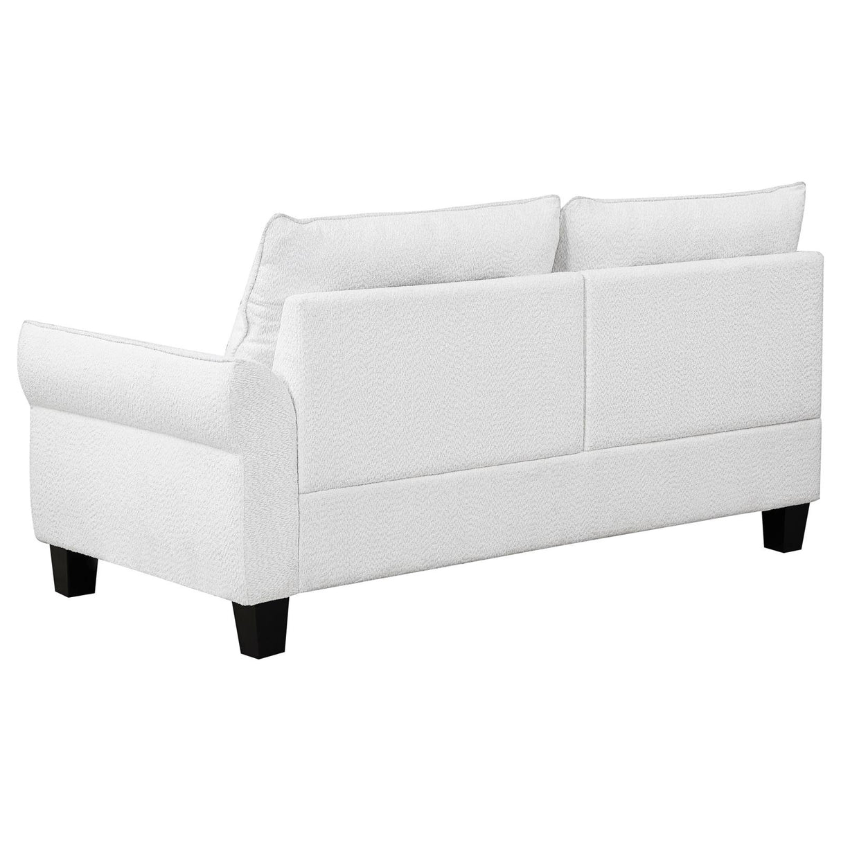 Caspian White and Black Upholstered Curved Arms Sectional Sofa from Coaster - Luna Furniture