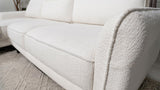 Caspian White and Black Upholstered Curved Arms Sectional Sofa from Coaster - Luna Furniture