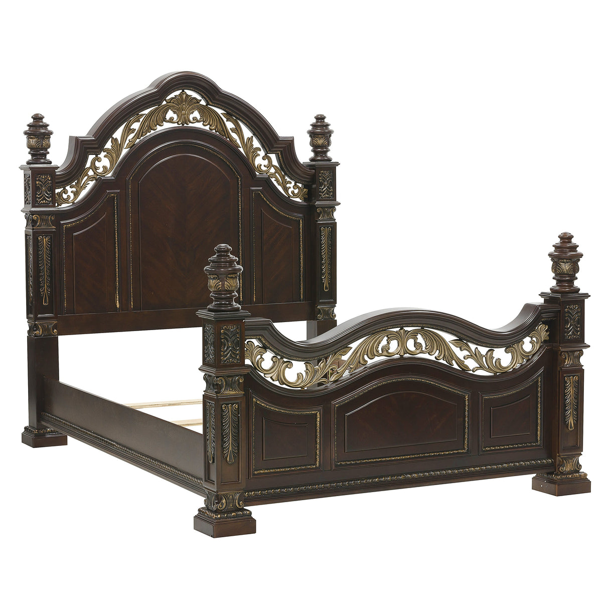 Catalonia Cherry Queen Poster Bed from Homelegance - Luna Furniture