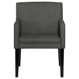 Catherine Charcoal Gray and Black 5-Piece Double Pedestal Dining Set from Coaster - Luna Furniture