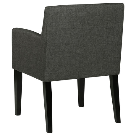 Catherine Charcoal Gray and Black 5-Piece Double Pedestal Dining Set from Coaster - Luna Furniture