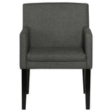 Catherine Charcoal Gray and Black Upholstered Dining Arm Chair, Set of 2 from Coaster - Luna Furniture