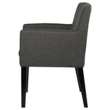 Catherine Charcoal Gray and Black Upholstered Dining Arm Chair, Set of 2 from Coaster - Luna Furniture
