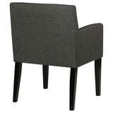 Catherine Charcoal Gray and Black Upholstered Dining Arm Chair, Set of 2 from Coaster - Luna Furniture