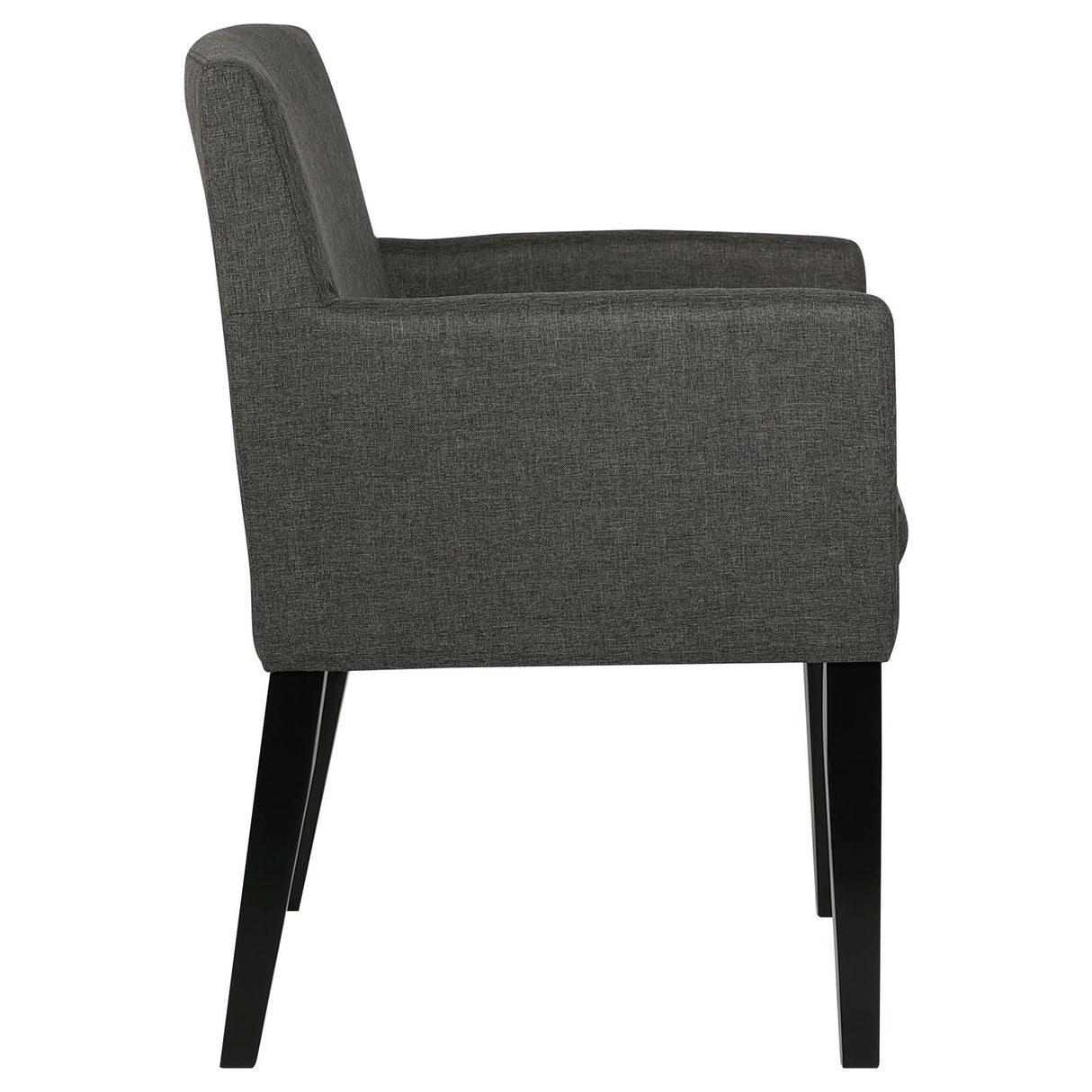 Catherine Charcoal Gray and Black Upholstered Dining Arm Chair, Set of 2 from Coaster - Luna Furniture