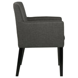 Catherine Charcoal Gray and Black Upholstered Dining Arm Chair, Set of 2 from Coaster - Luna Furniture