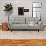 Caufield Gray Upholstered Buscuit Tufted Covertible Sofa Bed from Coaster - Luna Furniture
