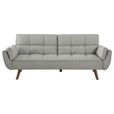 Caufield Gray Upholstered Buscuit Tufted Covertible Sofa Bed from Coaster - Luna Furniture