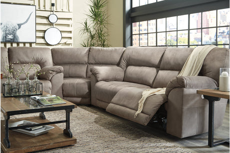 Cavalcade Slate 3-Piece Power Reclining Sectional from Ashley - Luna Furniture