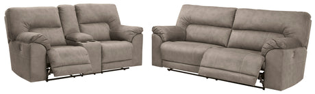 Cavalcade Slate Power Reclining Living Room Set from Ashley - Luna Furniture