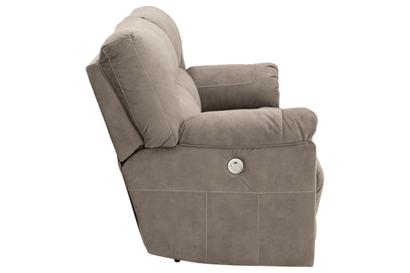 Cavalcade Slate Power Reclining Sofa from Ashley - Luna Furniture