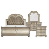 Cavalier Silver Upholstered Sleigh Bedroom Set from Homelegance - Luna Furniture