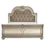 Cavalier Silver Upholstered Sleigh Bedroom Set from Homelegance - Luna Furniture