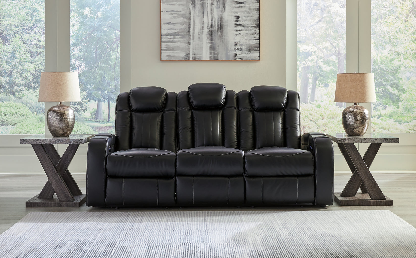 Caveman Den Midnight Power Reclining Sofa from Ashley - Luna Furniture