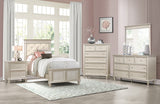Celandine Silver Twin Upholstered Panel Bed from Homelegance - Luna Furniture
