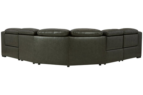Center Line Dark Gray 5-Piece Power Reclining Sectional from Ashley - Luna Furniture