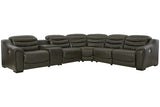Center Line Dark Gray 6-Piece Power Reclining Sectional from Ashley - Luna Furniture