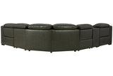 Center Line Dark Gray 6-Piece Power Reclining Sectional from Ashley - Luna Furniture