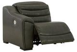 Center Line Dark Gray Left-Arm Facing Power Recliner from Ashley Furniture - Luna Furniture