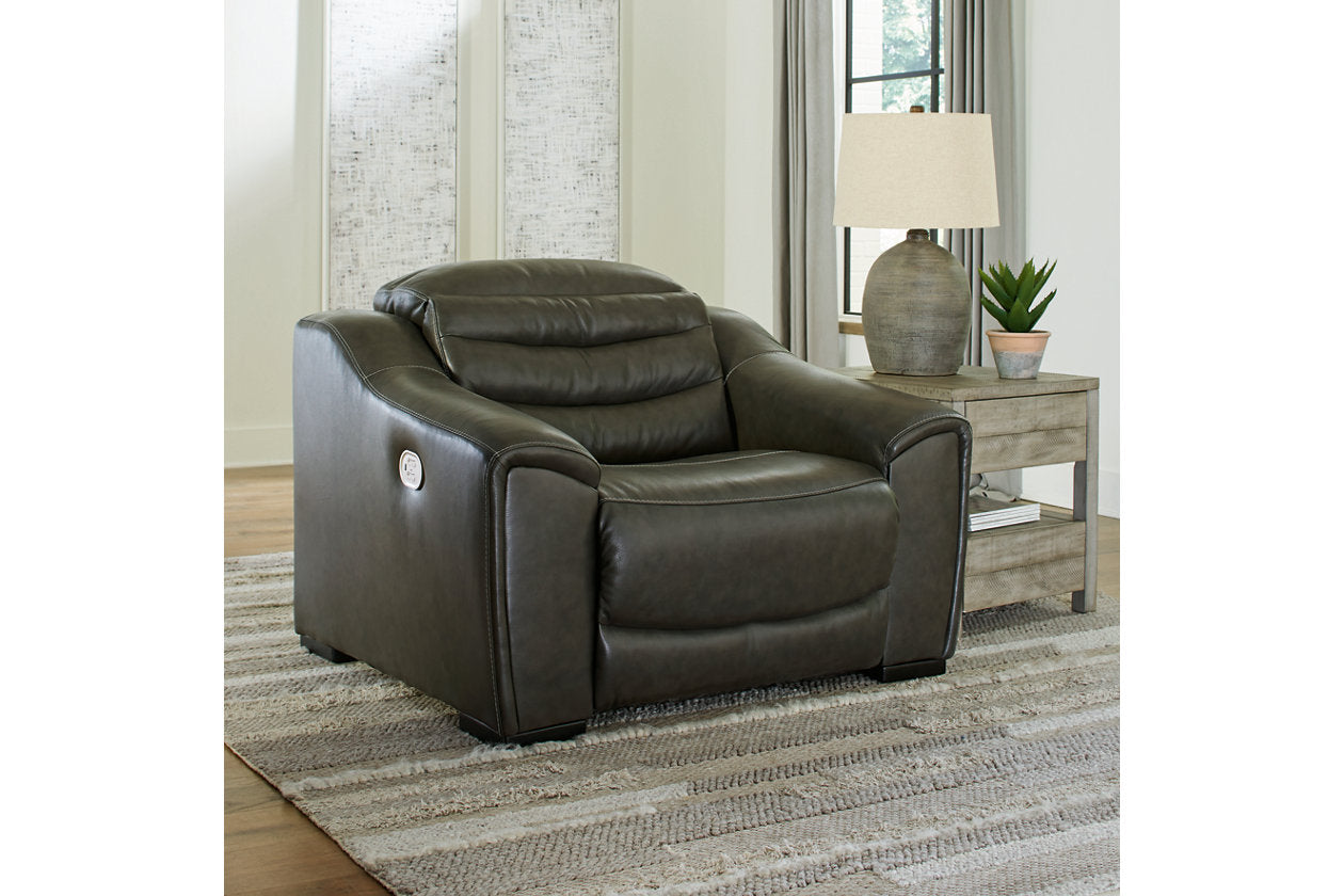 Ashley lin　グレー Ashley Center Line Dark Gray Power Recliner – Luna Furniture