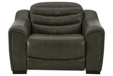 Center Line Dark Gray Power Recliner from Ashley - Luna Furniture