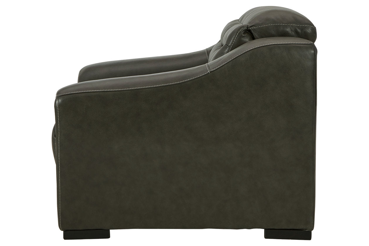 Ashley Center Line Dark Gray Power Recliner – Luna Furniture