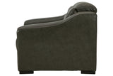 Center Line Dark Gray Power Recliner from Ashley - Luna Furniture