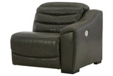 Center Line Dark Gray Right-Arm Facing Power Recliner from Ashley - Luna Furniture