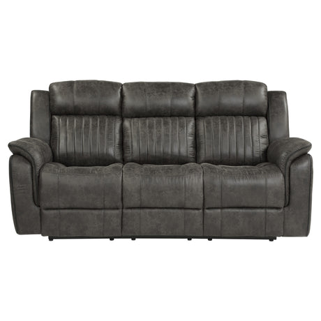 Centeroak Brownish Gray Double Reclining Sofa from Homelegance - Luna Furniture