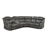 Centeroak Brownish Gray LAF Reclining Sectional from Homelegance - Luna Furniture