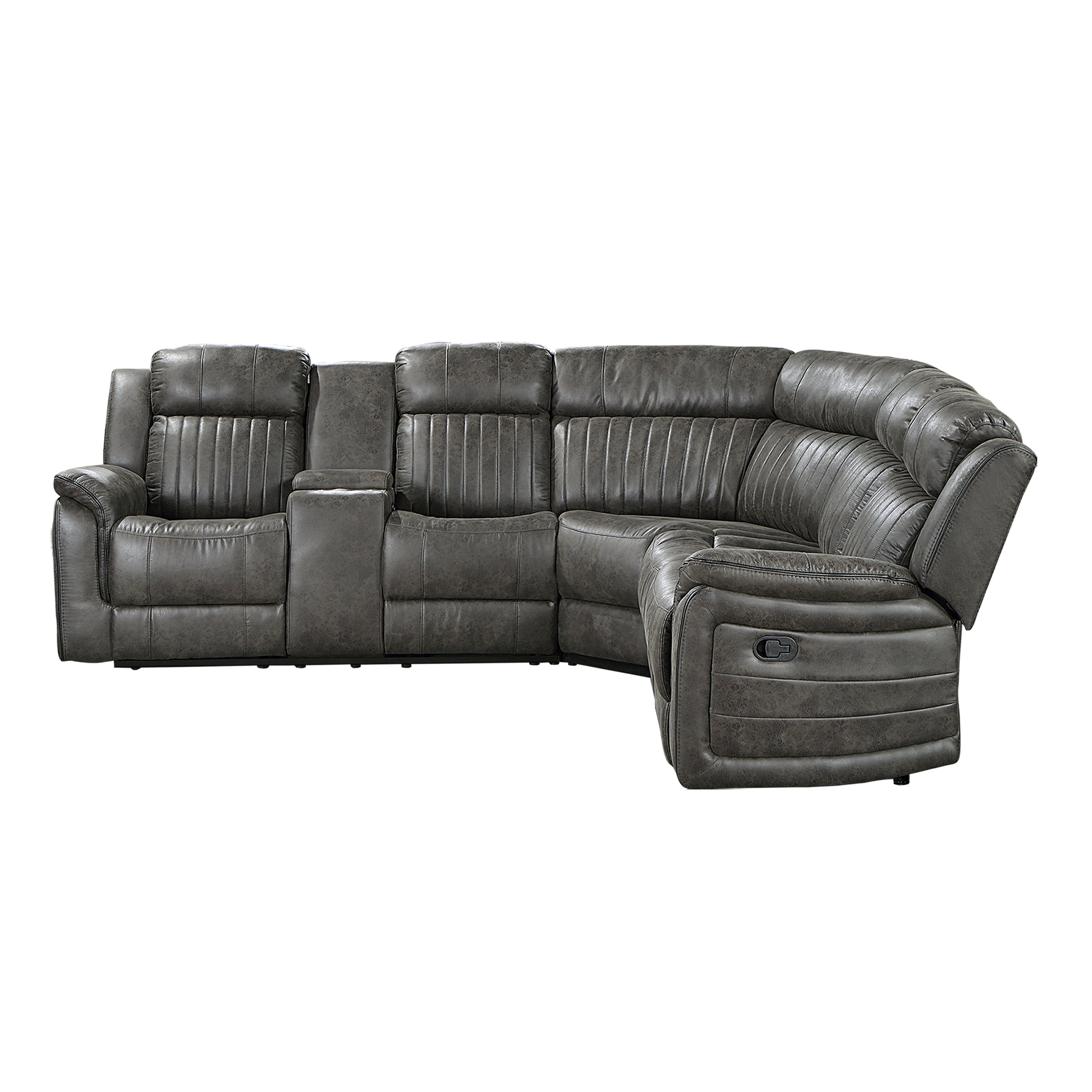 Homelegance 9479BRG*SC (3)3-Piece Reclining Sectional with Left