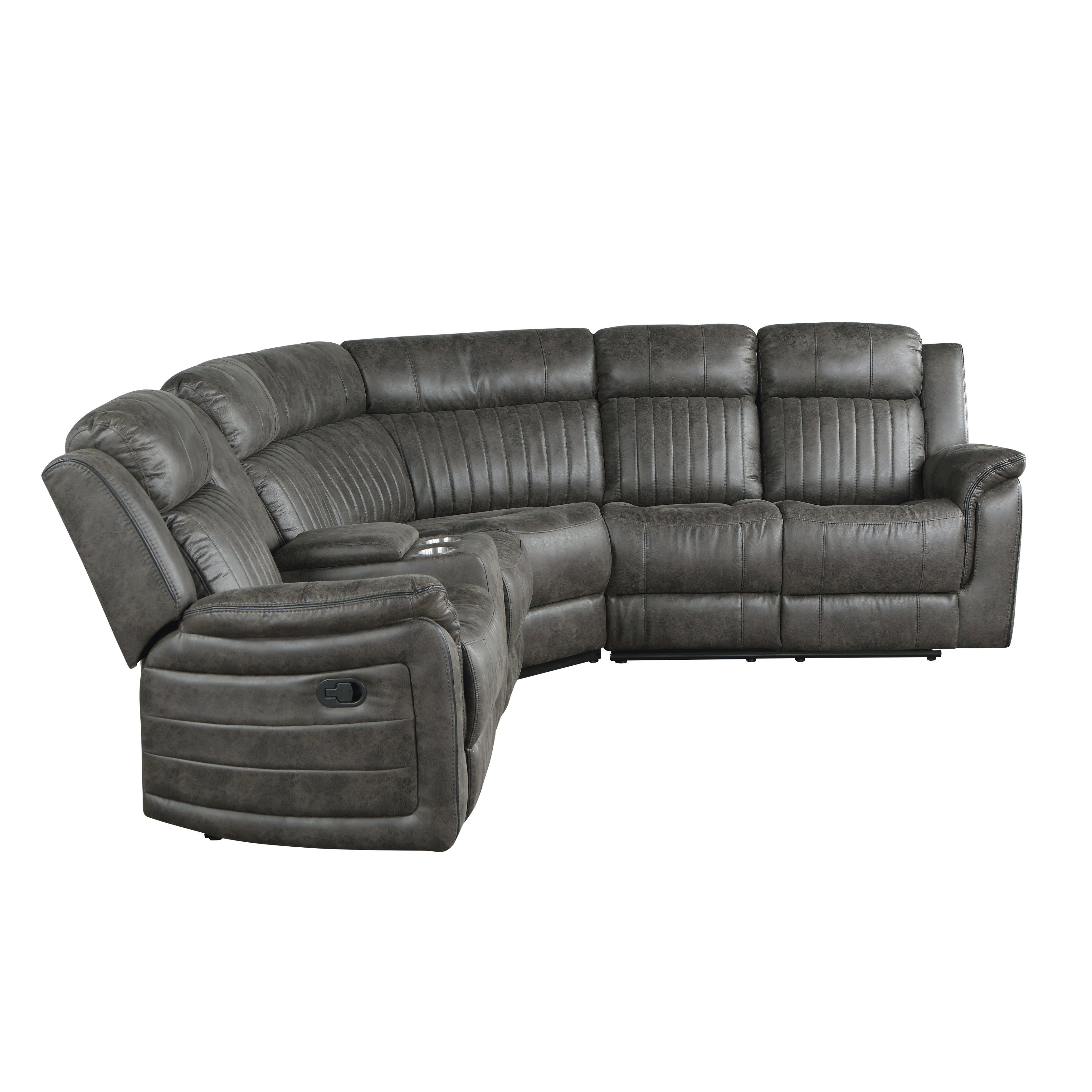 9479BRG*SC (3)3-Piece Reclining Sectional with Left Console - Luna